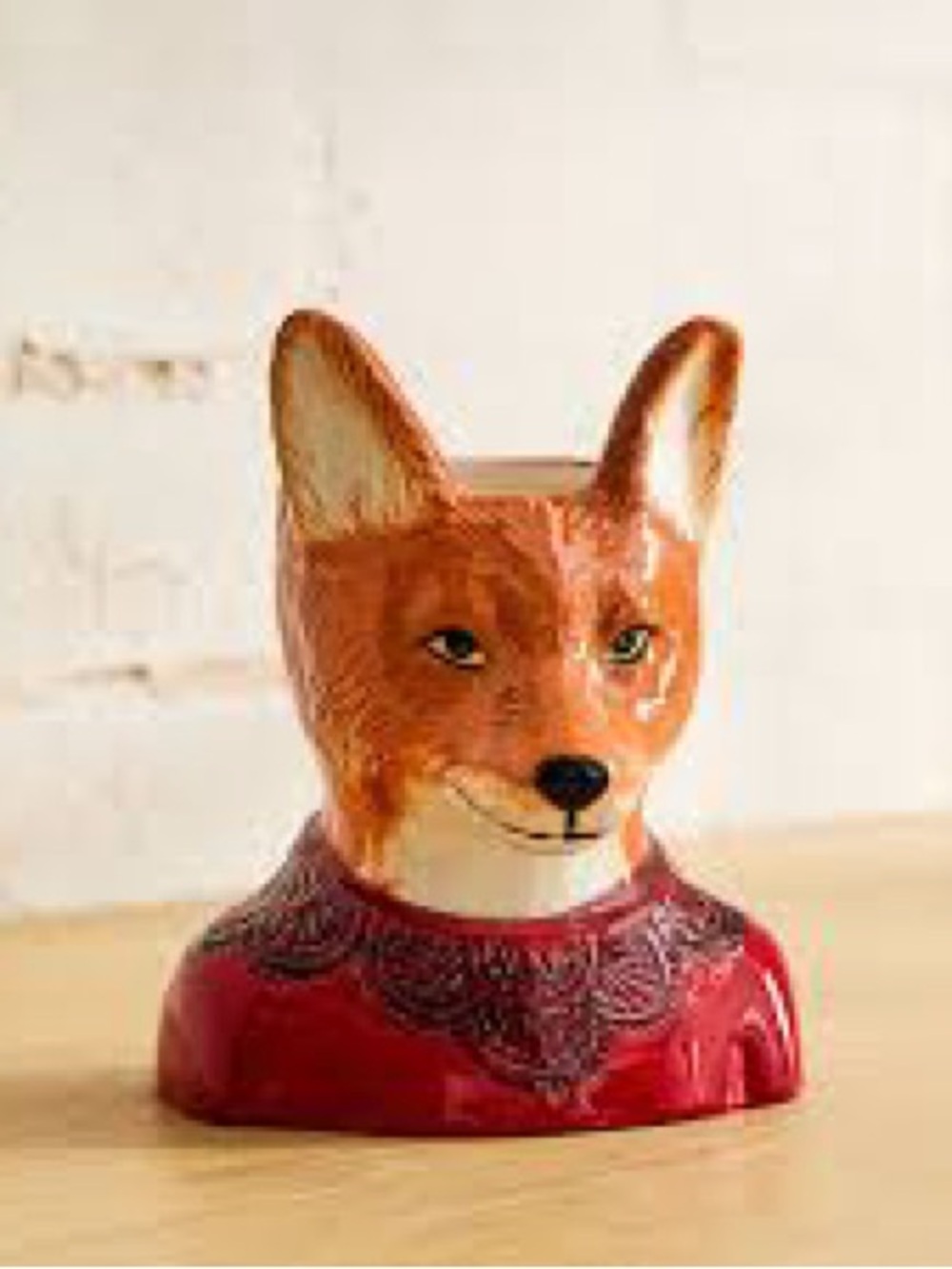West Elm Stoneware Dapper Fox Planter
